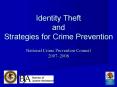 Identity Theft and Strategies for Crime Prevention PowerPoint PPT Presentation