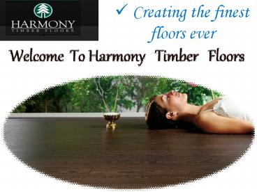 Harmony Timber Floors - Bamboo floors