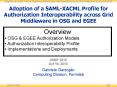 Adoption of a SAML-XACML Profile for Authorization Interoperability across Grid Middleware in OSG and EGEE PowerPoint PPT Presentation