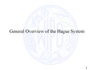 General Overview of the Hague System