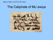 The Caliphate of Mu`awiya