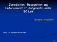 Jurisdiction, Recognition and Enforcement of Judgments under EC Law PowerPoint PPT Presentation