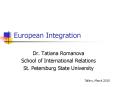 European Integration PowerPoint PPT Presentation