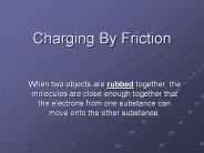 Charging By Friction
