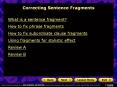 Correcting Sentence Fragments PowerPoint PPT Presentation