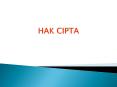 HAK CIPTA PowerPoint PPT Presentation
