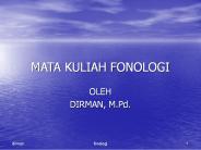 MATA KULIAH FONOLOGI