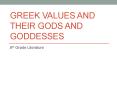 Greek Values and Their Gods and Goddesses PowerPoint PPT Presentation