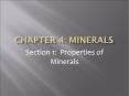 Chapter 4: Minerals PowerPoint PPT Presentation