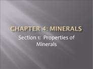 Chapter 4: Minerals