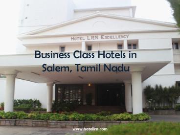 Best Hotels in Salem, Tamil Nadu