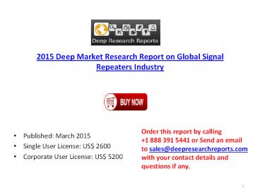 Global Signal Repeaters Industry Forecasts & Production by Geography