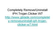 Completely Remove/Uninstall IPH.Trojan.Clicker.W7