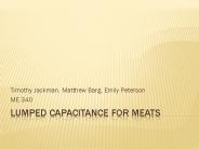 Lumped Capacitance for meats