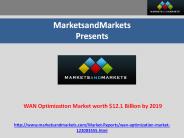 WAN Optimization Market worth $12.1 Billion by 2019