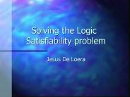 Solving the Logic   Satisfiability problem