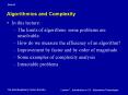 Algorithmics and Complexity PowerPoint PPT Presentation