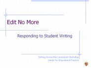 Edit No More