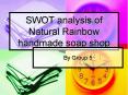 SWOT analysis of Natural Rainbow handmade soap shop PowerPoint PPT Presentation