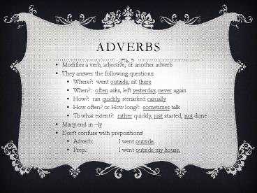 Adverbs