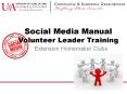 Social Media Manual Volunteer Leader Training PowerPoint PPT Presentation