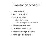 Prevention of Sepsis