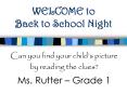 WELCOME to Back to School Night PowerPoint PPT Presentation