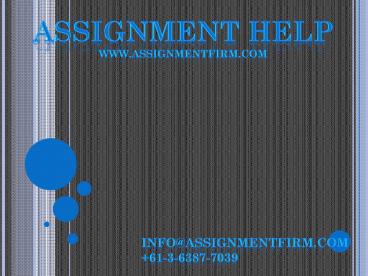 PPT – Assignment Help PowerPoint presentation | free to download - id ...