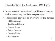 Introduction to Arduino HW Labs