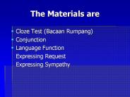 The Materials are