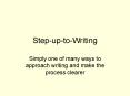 Step-up-to-Writing PowerPoint PPT Presentation