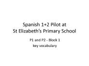 Spanish 1 2 Pilot at St Elizabeth