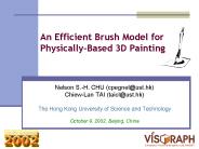 An Efficient Brush Model for Physically-Based 3D Painting