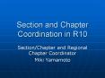 Section and Chapter Coordination in R10 PowerPoint PPT Presentation