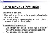 Functions of hard disk