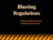 Blasting Regulations