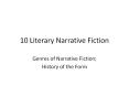 10 Literary Narrative Fiction PowerPoint PPT Presentation