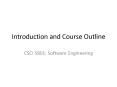 Introduction and Course Outline PowerPoint PPT Presentation