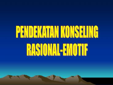 PENDEKATAN KONSELING