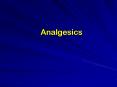 Analgesics PowerPoint PPT Presentation