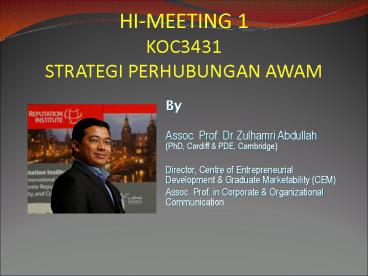 Assoc. Prof. Dr Zulhamri Abdullah (PhD, Cardiff