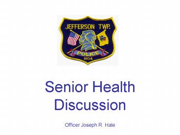 Senior Health Discussion