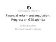 Financial reform and regulation: Progress on G20 agenda PowerPoint PPT Presentation