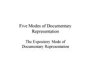 Five Modes of Documentary Representation