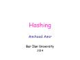 Hashing PowerPoint PPT Presentation