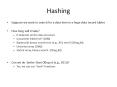 Hashing PowerPoint PPT Presentation