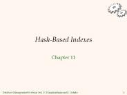 Hash-Based Indexes