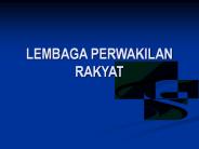 LEMBAGA PERWAKILAN RAKYAT