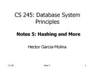 CS 245: Database System Principles