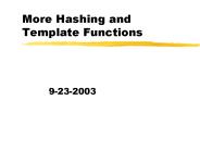 More Hashing and Template Functions